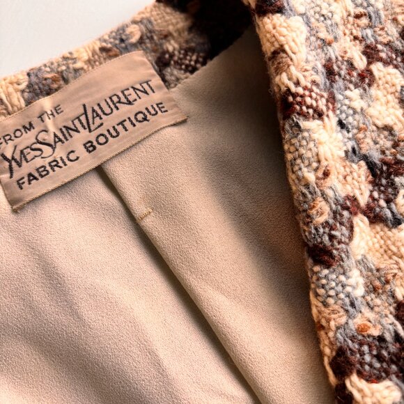 YVES SAINT LAURENT Vintage YSL ONE OF A KIND Tweed Wool Coat - Picture 3 of 16